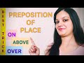 PREPOSITION OF PLACE | Difference among ON/OVER/ABOVE