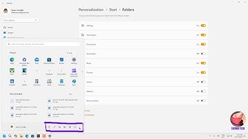 Show Folders on Start next to Power Button Windows 11