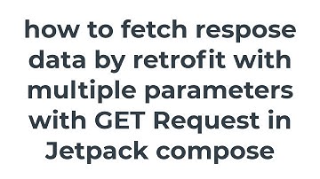 how to fetch respose data by retrofit with multiple parameters with GET Request in Jetpack compose