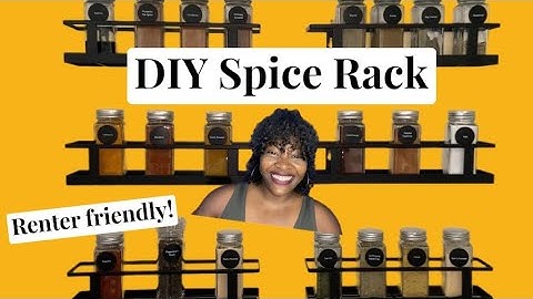 Easy DIY! Kitchen wall mount spice rack *Renter Friendly*