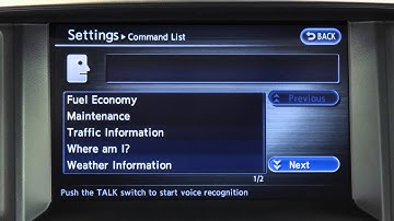 2014 Infiniti QX80 - Alternate Command Mode (One Step Calling) (if so equipped)