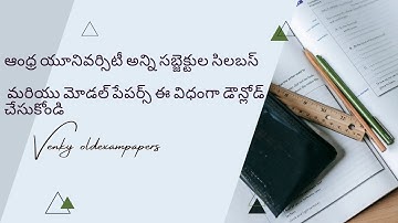 How to download Andhra university degree all courses syllabus and model papers download?au degree