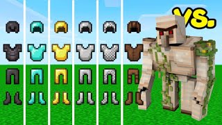 : All Armor in Minecraft vs Mutant Iron Golem