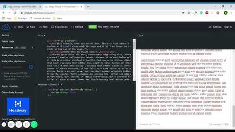 Sticky Toolbar in Froala Editor V3 - JSFiddle