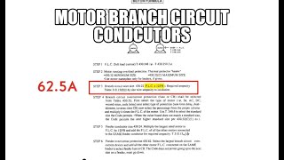 How to Calculate Branch Circuit Conductors for Motors