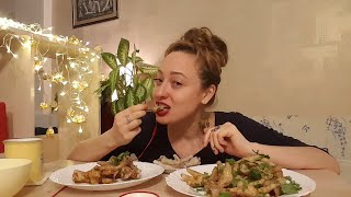 МУКБАНГ: куриные лапки по-корейски, по-китайски, по-домашнему, asmr, асмр