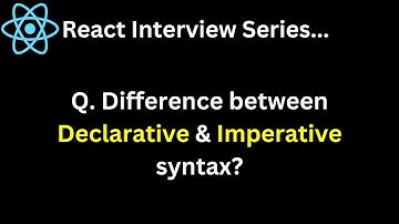 React Interviewserie V. Wat is het verschil tussen declaratieve en imperatieve syntaxis?