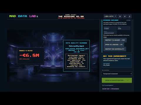 MAD DATA LAB 🧪 | A Genie-Powered Analytics Game Where AI Investigates the Data