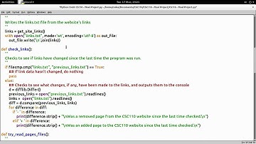 CSC110 Final Project - Using Python to Check for Updates on the CSC 110 Website