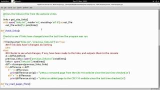 CSC110 Final Project - Using Python to Check for Updates on the CSC 110 Website