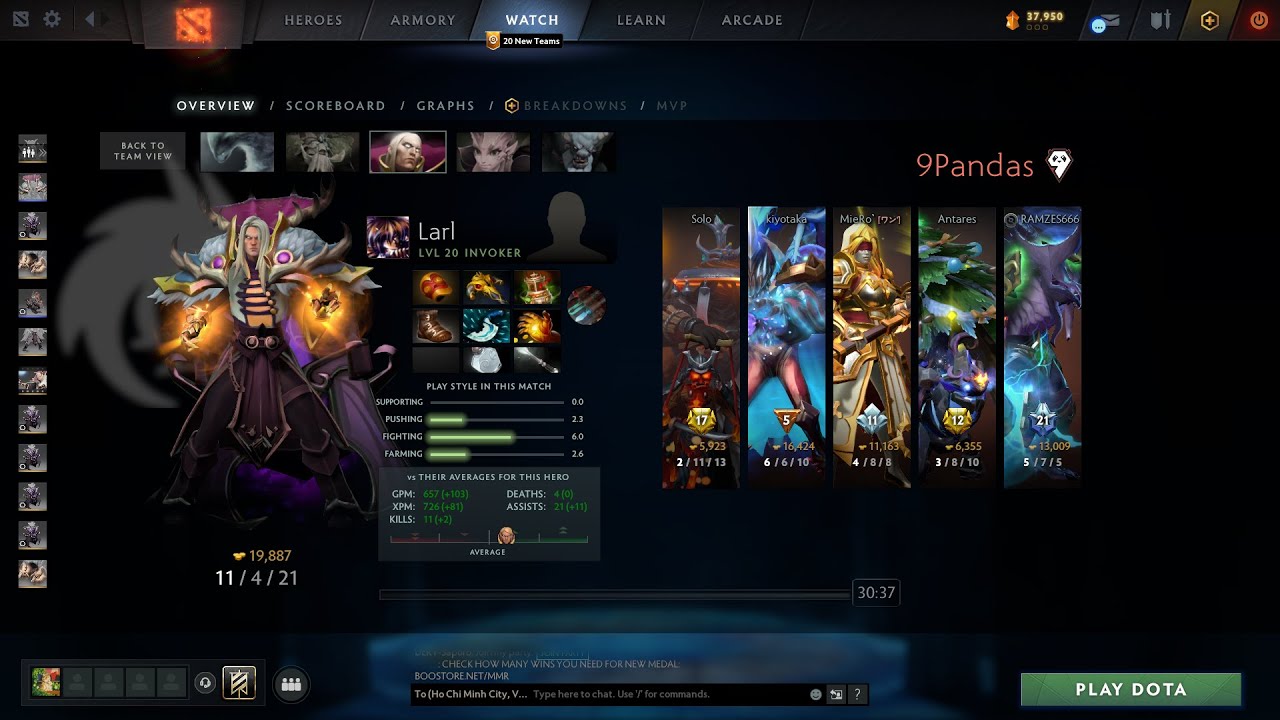 dota2fullmatch - Larl - Invoker - Spirit vs 9pandas - TI2023