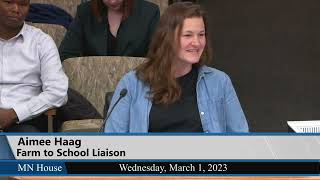 MN House ag panel hears bill to put more locally-sourced food on school lunch trays 3/1/23