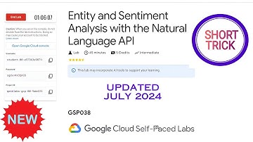 [Updated] Entity and Sentiment Analysis with the Natural Language API || 2024 || #GSP038 #qwiklabs