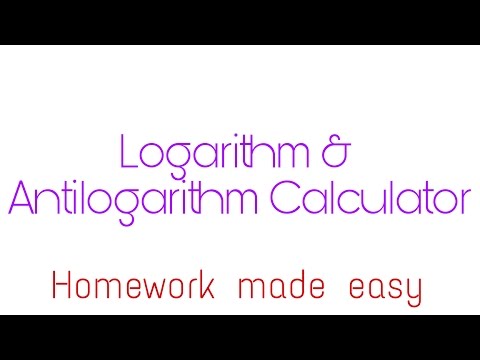 Logarithm And Antilogarithm Calculator