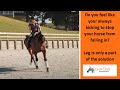 How to stop your horse falling in with Kirstin Kelly.