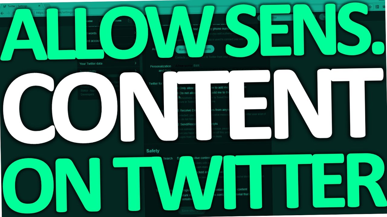 Twitter - How to allow sensitive Content or Material (2017) - YouTube