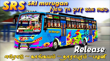 💥Sri murugan SRS NEW TN PVT BUS MOD FOR BUSSID RELEASE 💥🥳