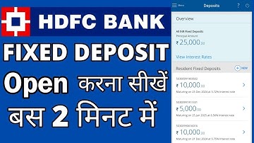 How to Open FD Account in HDFC Bank Online | Create Fixed Deposit Account in HDFC