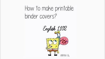 How to make printable binder covers