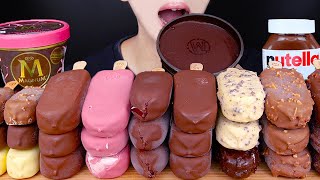 ASMR MAGNUM CHOCOLATE ICE CREAM DESSERT MUKBANG 매그넘 초콜릿 아이스크림 먹방 チョコレートアイスクリーム デザート 咀嚼音EATING SOUNDS