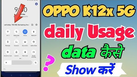 OPPO K12x 5G me Usage data kaise show kare | Oppo k12x usage data settings | Oppo k12x 5g usage data