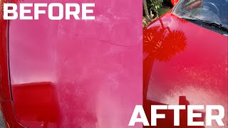 Restoring faded red oxidized paint on a Honda DC2 Type R  ( Cheapest most laziest way possible )