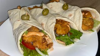 دجاج كنتاكي مقرمش مع طريقة عمل سندويتش التويستر?‍KFC Style fried chicken and twister sandwich