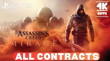 Assassins Creed Mirage - All 19 Contracts [PS5 4K 60FPS] - Full Gameplay Walkthrough - No Commentary
