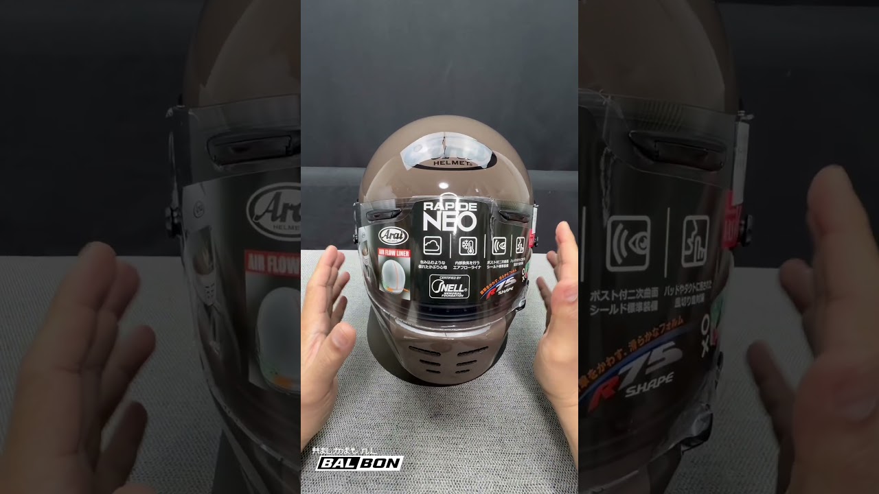 Arai Rapide Neo React Mocha Brown - YouTube