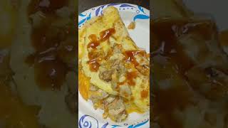 Chicken and Cheese Omelette see full video below👇 #cooking #recipe #food #foodie