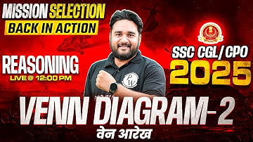 SSC CGL Reasoning Classes 2025 | Venn Diagram Reasoning - 02 | SSC CPO Reasoning by Sandeep Sir