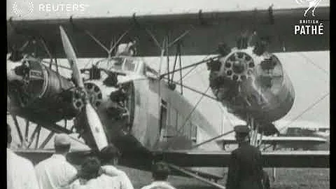 New Aeroplane is inspected for Trans-Atlantic flight (1926)