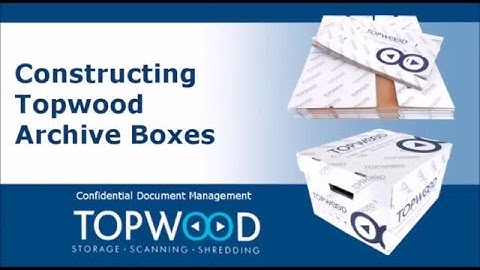 How to construct a Topwood flat pack archive box