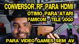 LIGUE SEUS VIDEO GAMES ANTIGOS RF NO HDMI  adaptador fantástico ótimo para atari, telejogo e famicom