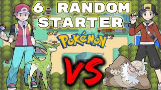 We Pick 6 RANDOM Starter POKEMON...Then we FIGHT! Pokemon HeartGold