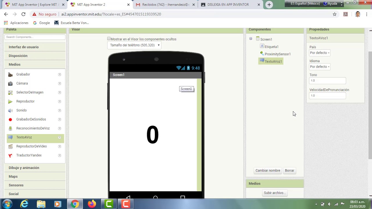 SENSOR DE PROXIMIDAD EN APP INVENTOR - YouTube