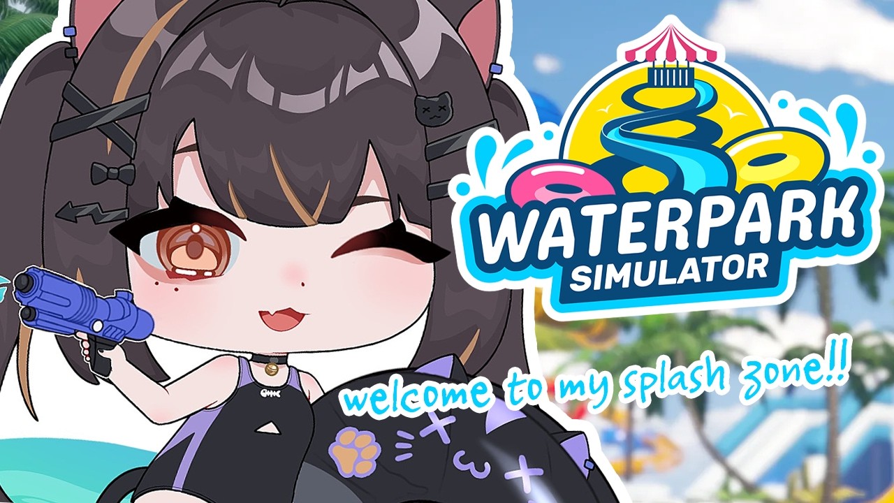 【WATERPARK SIMULATOR】catmates get in the slides!! ฅ(ᵔ꒳ ᵔマ.ᐟ