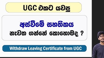 UGC එකට යවපු අස්වීමේ සහතිකය නැවත ගන්නේ කොහොමද ?? || How to Withdraw Leaving Certificate from UGC ?