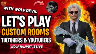 LET’S PLAY CUSTOM ROOM WITH WOLF DEVIL♥️😍|| WOLF RAJPUT IS LIVE PUBG MOBILE