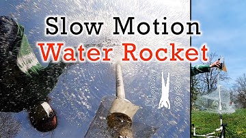 Slow Motion Rocket Demonstration (Conservation of Momentum)