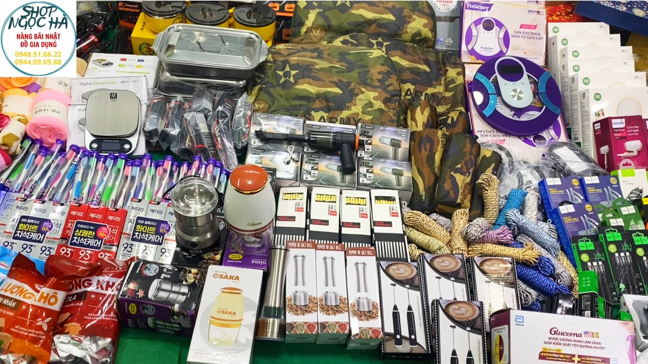 Võng dù, dây nịt USA, Khóa Đức,Sạc dự phòng, Lương khô, máy xay nhật, Đồ gia dụng giá rẻ