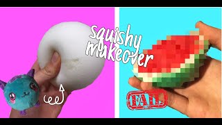 SQUISHY MAKEOVER *FAIL* with the insides of a Squeezamal!