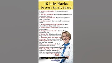 15 Life Hacks Doctors Rarely Share — But EVERYONE Should Know!