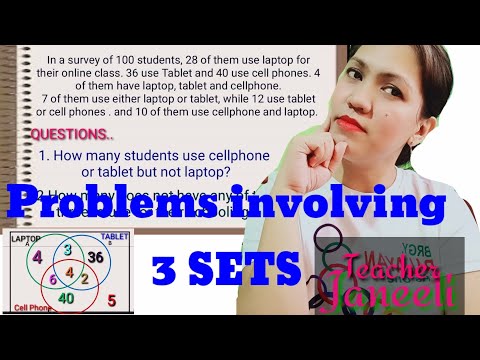 SOLVING WORD PROBLEMS INVOLVING 3 SETS|TEACHER JANEELI