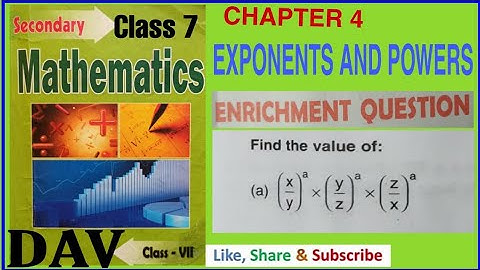 DAV Class 7 Maths Ch.4 ENRICHMENT QUESTIONS @skyeasymath873