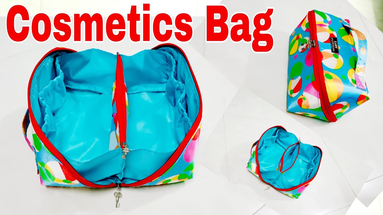 DIY: Designer Cosmetics Bag, Organizer Bag With Multi Pockets Tutorial By Anamika Mishra...