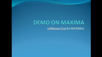 Maxima wxMaxima integration and ODE