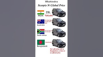 Mahindra Scorpio N Global price #scorpion