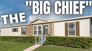 I NOW see why this mobile home is called "THE BIG CHIEF!" NEW & LARGE 4 bed 3 bath home tour!