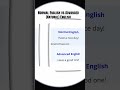 Normal &amp; Advanced English